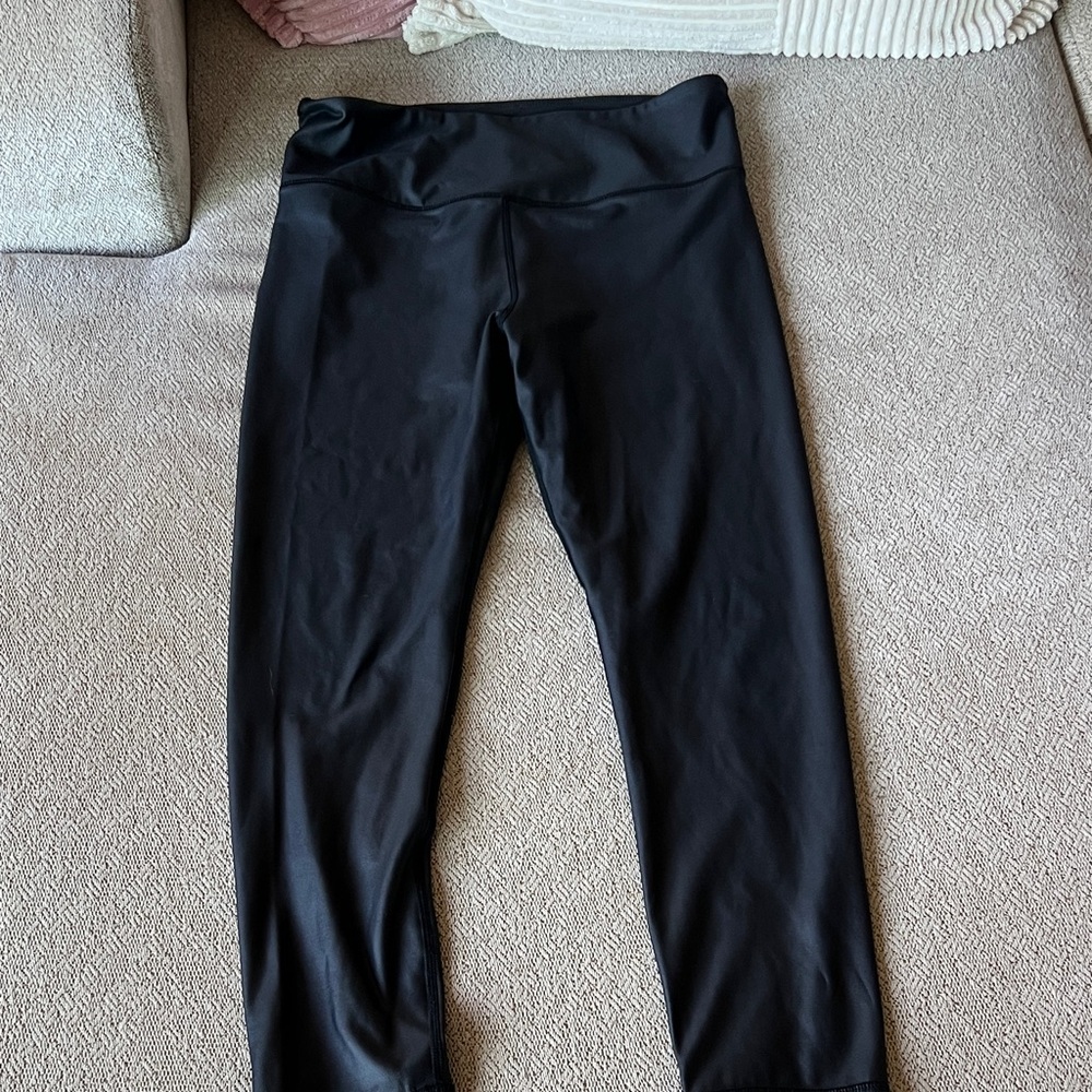 Zyia Black glossy women’s Active Leggings - Comfortable Everyday Bottoms